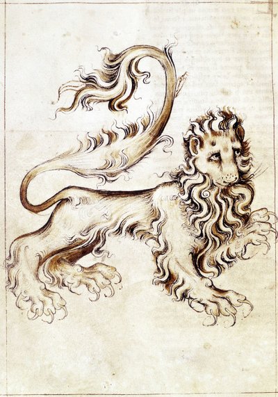 Das Sternzeichen Löwe (Pergament) von Netherlandish School