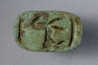 Skarabäus-Siegel, 18.-19. Dynastie, 1540-1186 v. Chr. (Faience) von New Kingdom Egyptian
