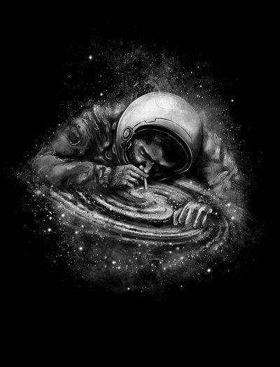 Astronaut verschlingt Galaxie von Nicebleed