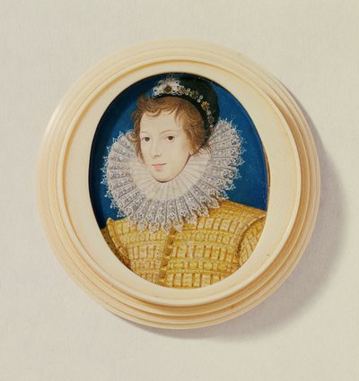 Junger Mann in Gelb mit Haube und Feder, ca. 1585-90 von Nicholas Hilliard