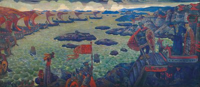Bereit für die Kampagne Das Warägermeer, 1910 von Nikolai Konstantinowitsch Roerich