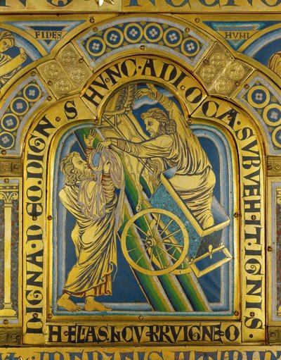 Himmelfahrt des Propheten Elia, vom Verduner Altar von Nicholas of Verdun