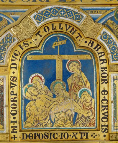 Kreuzabnahme, vom Verduner Altar von Nicholas of Verdun