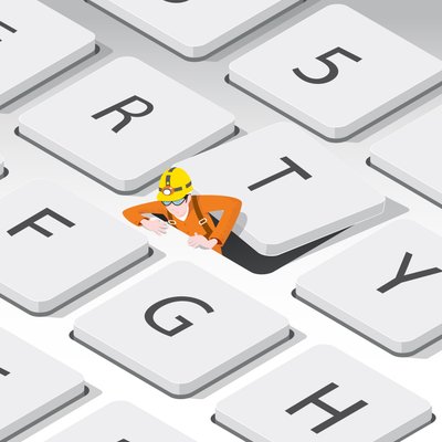 Der Tastaturreiniger, 2023 von Nick Diggory