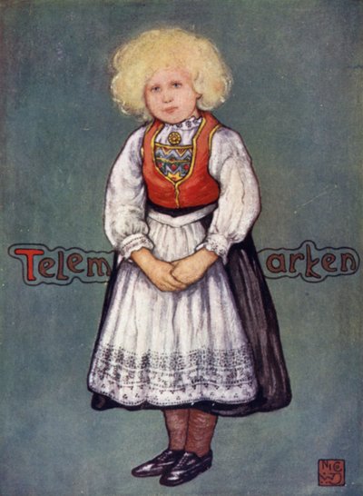 Norwegen: Kleines Mädchen aus Telemarken von Nico Jungman