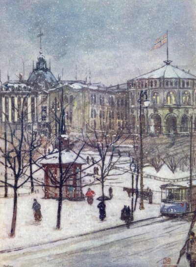 Norwegen: Das Parlament (Storthing), Christiania von Nico Jungman