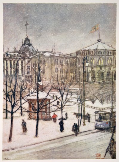 Das Parlament, Christiania, 1905 von Nico Jungman