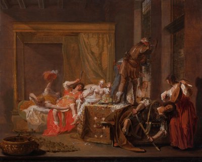 Szene von der Hochzeit von Messalina und Gaius Sillius von Nicolaes Knüpfer