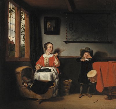 Die ungezogene Trommlerin von Nicolaes Maes