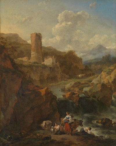 Italienische Landschaft von Nicolaes Pietersz Berchem
