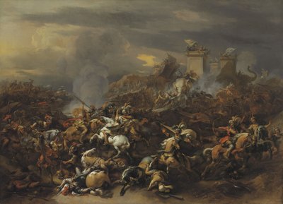 Die Schlacht von Alexander dem Großen gegen König Porus von Nicolaes Pietersz. Berchem