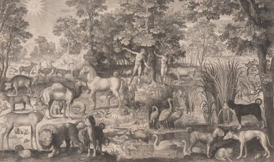 Adam und Eva im Paradies, 1631 von Nicolaes de Bruyn