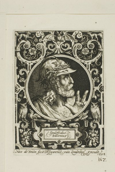 Gottfried von Bouillon, Platte neun aus Die Neun Würdigen von Nicolaes de Bruyn