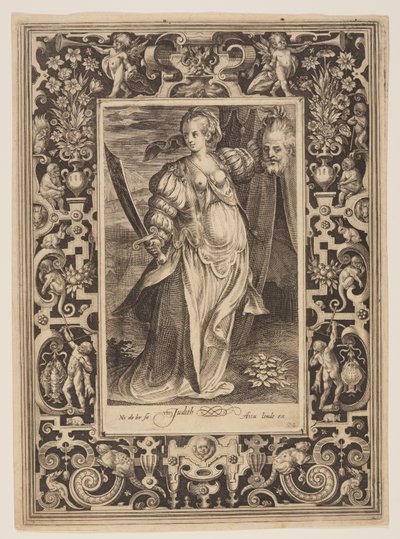 Judith, Platte sechs aus Die neun Helden von Nicolaes de Bruyn