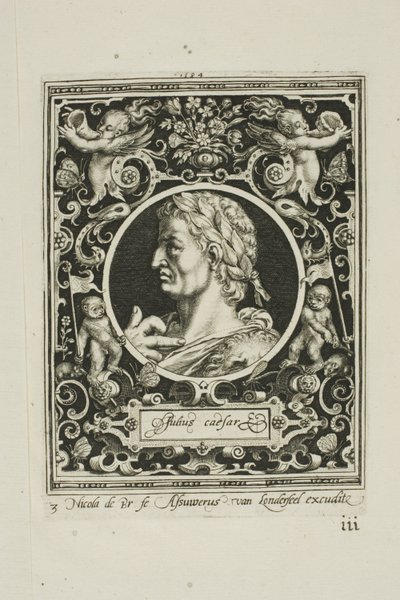 Julius Caesar, Platte drei aus Die Neun Guten Helden von Nicolaes de Bruyn