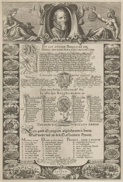 Allegorisches Porträt zu Ehren von Prinz Maurits, 1612 von Nicolaes van Geelkercken
