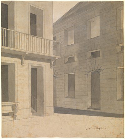 Antikes Straßenbild. Vermutlich eine Vorarbeit zum Terentsbild mit dem lauschenden Chremes von Nicolai Abildgaard