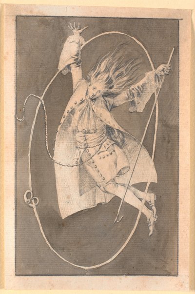 Niels Klims Abstieg; um ihn schwebt der Kümmelkringel von Nicolai Abildgaard