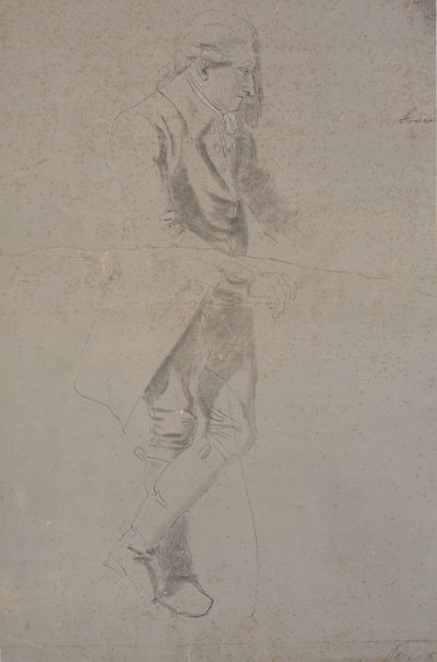 Stehender Herr im Kostüm von ca. 1770. Struensee? von Nicolai Abildgaard
