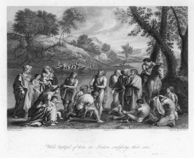 Das Amt von Johannes dem Täufer, Matthäus III, 6 von Nicolas (after) Poussin