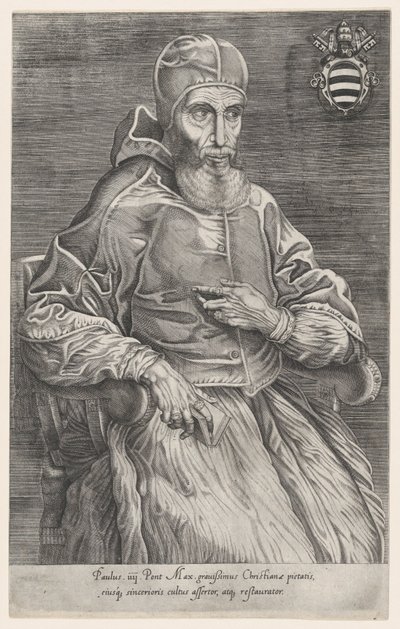 Porträt von Papst Paulus IV von Nicolas Beatrizet
