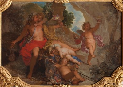 Bacchus mit vier Putten von Nicolas Bertin
