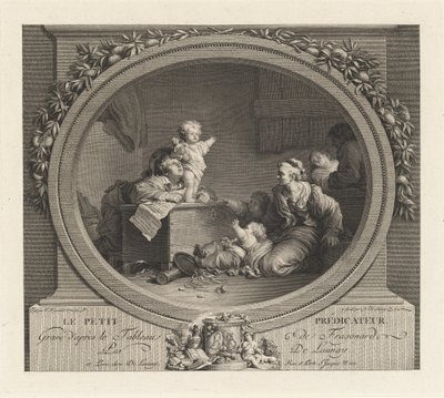 Der kleine Prediger von Nicolas Delaunay after Jean Honoré Fragonard