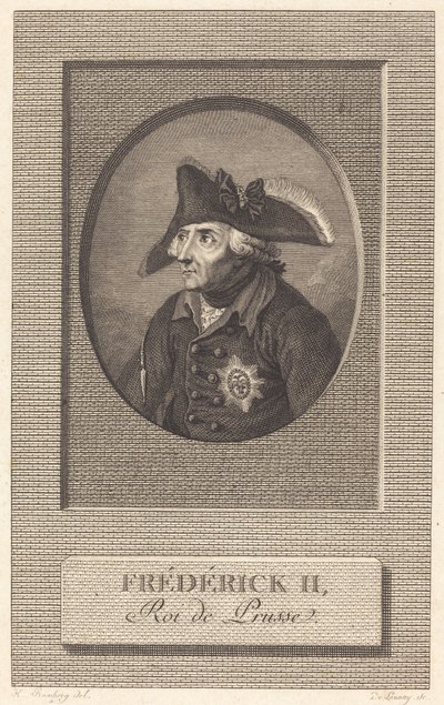 Friedrich der Große, König von Preußen von Nicolas Delaunay after Johann Heinrich Ramberg