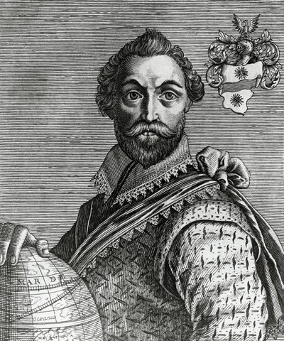 Porträt von Francis Drake (1540-1596) von Nicolas II de Larmessin