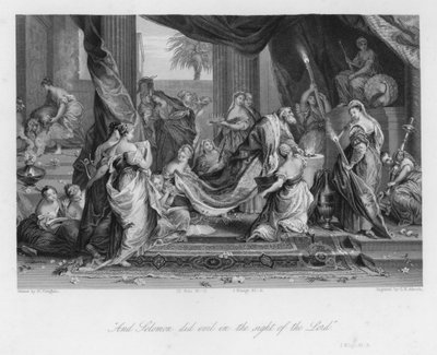 Salomos Abfall, I Könige XI, 6 (Stich) von Nicolas Vleughels