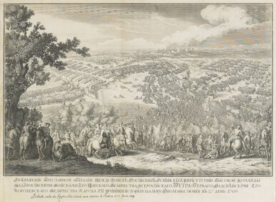 Die Schlacht von Poltawa am 27. Juni 1709 von Nicolas de Larmessin II