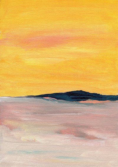 Abstrakter Goldener Horizont von Nikita Jariwala