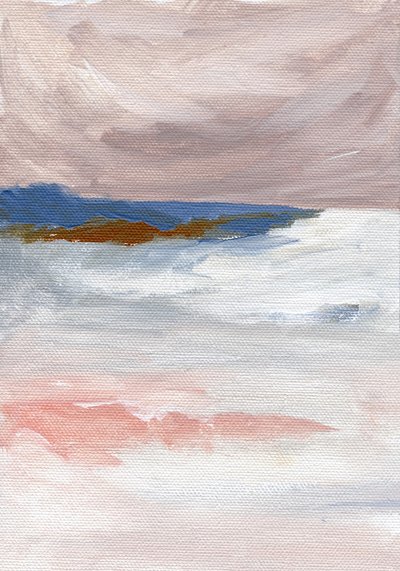 Erröteter Horizont Seelandschaft von Nikita Jariwala