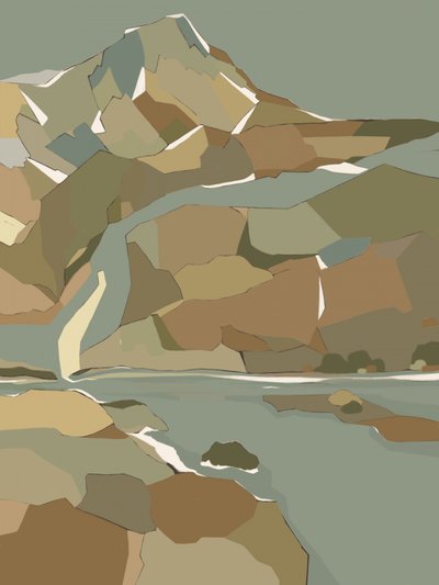 Geometrischer Bergfluss von Nikita Jariwala