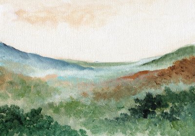 Nebliges Bergtal von Nikita Jariwala