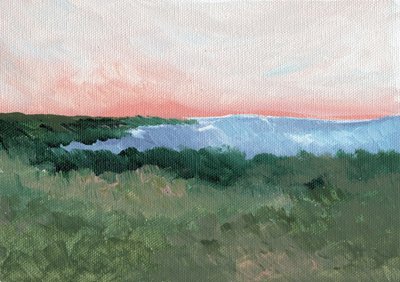 Rosa Himmel Küstenblick von Nikita Jariwala