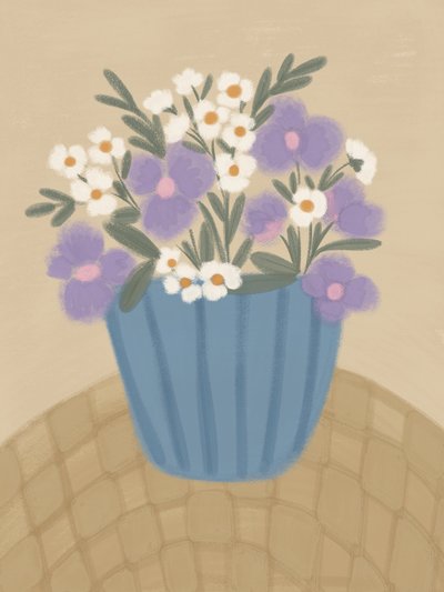 Weiche Lila Blumen von Nikita Jariwala