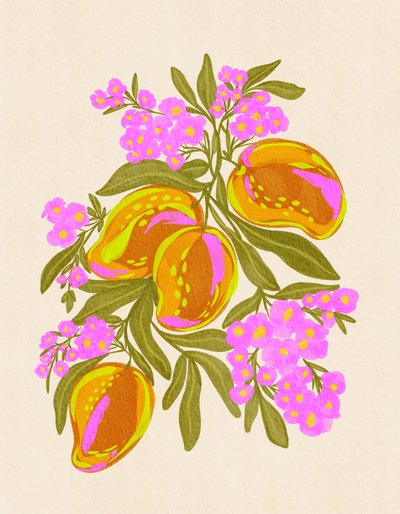 Lebendige tropische Mangos von Nikita Jariwala