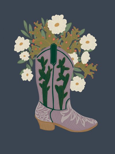 Westlicher Blumenstiefel von Nikita Jariwala