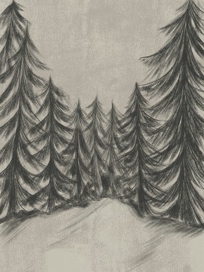 Winterwaldskizze von Nikita Jariwala