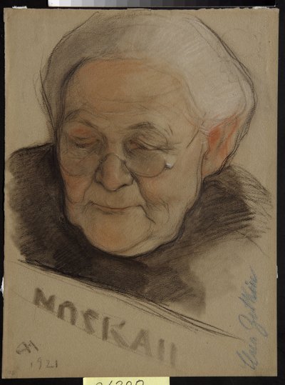 Porträt von Clara Zetkin von Nikolai Andreevich Andreev