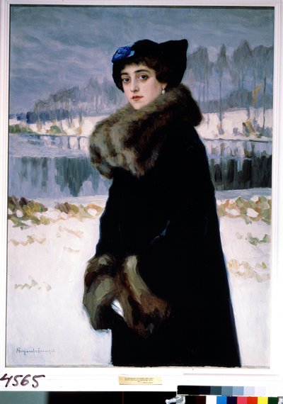 Porträt der Ballerina Ljudmila Mesaksudi Barash. Gemälde von Nikolai Petrowitsch Bogdanow-Belski (1868-1945) von Nikolai Petrovich Bogdanov Belsky