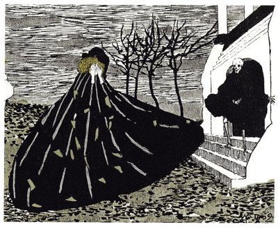 Herbstillustration für das Magazin Mir Iskusstva, 1902 von Nikolai Petrovich Feofilaktov