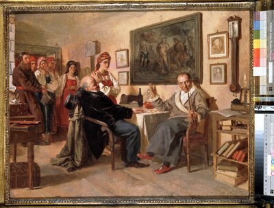 Der Markt. Der Verkauf von Leibeigenen von Nikolai Vasilievich Nevrev
