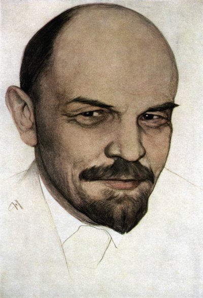 Porträt von Wladimir Iljitsch Uljanow genannt Lenin (1870 - 1924) von Nikolay (1873-1932) Andreyev