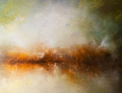 Nebliger goldener Horizont von Nizaket Sinanovska