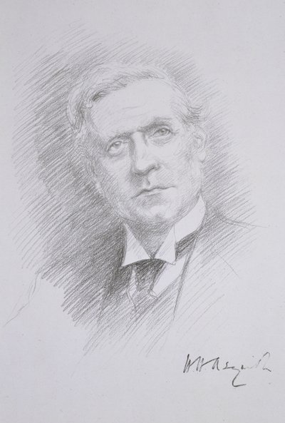 Porträt von Herbert Henry Asquith, aus einem Album zur Entente Cordiale, 1909 von Noel Dorville