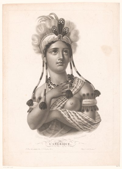 Personifikation von Amerika von Noel Francois Bertrand