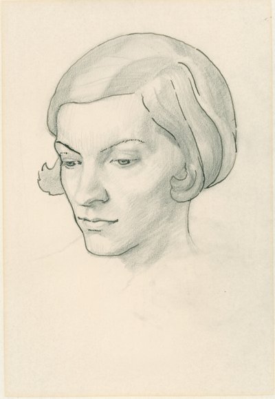 Porträt der Frau des Künstlers, Celia Fiennes von Noel Rooke