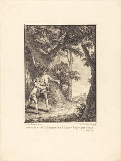 Laufen wir schnell: Die Astronomie ist zu etwas gut von Noël Le Mire after Jean Michel Moreau
